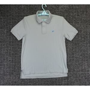 Southern Tide Shirt Mens Medium Gray Stretch Pique The Skipjack Polo Fish Golf